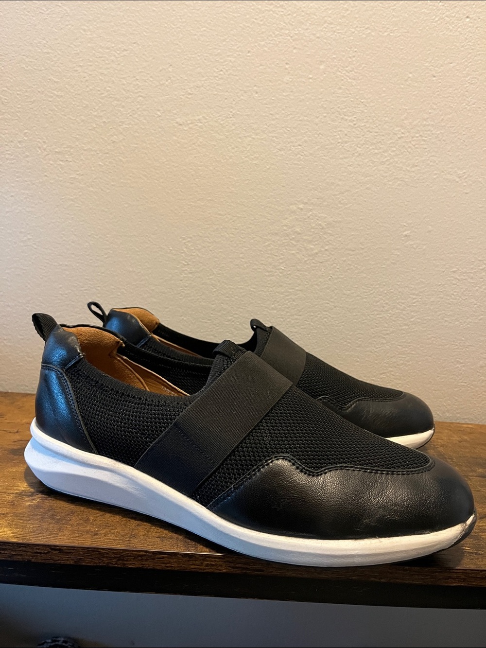 Black Slip-On Athletic Casual Shoes